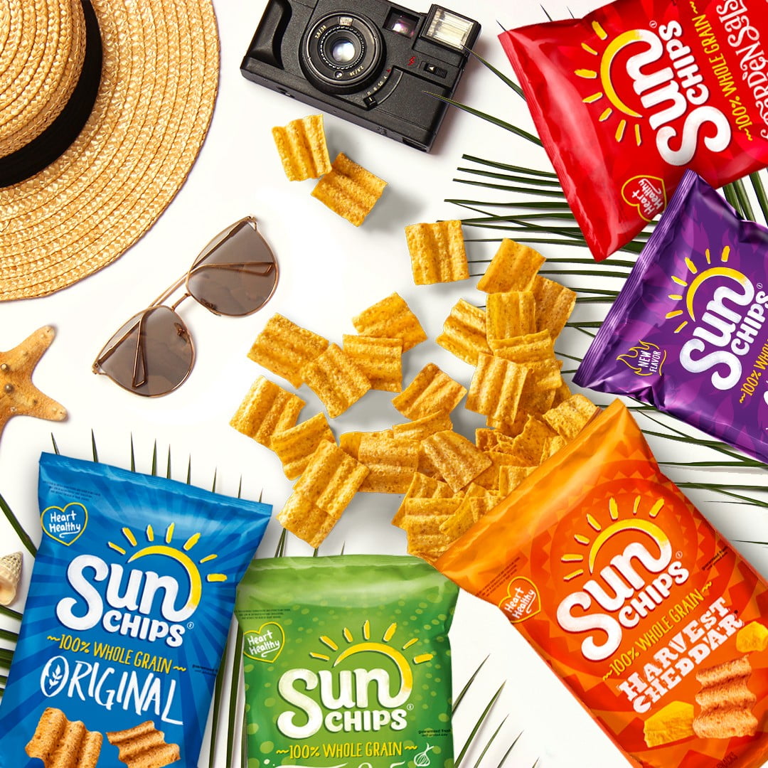 SunChips Honey BBQ Whole Grain Snack Chips, 7 oz Bag