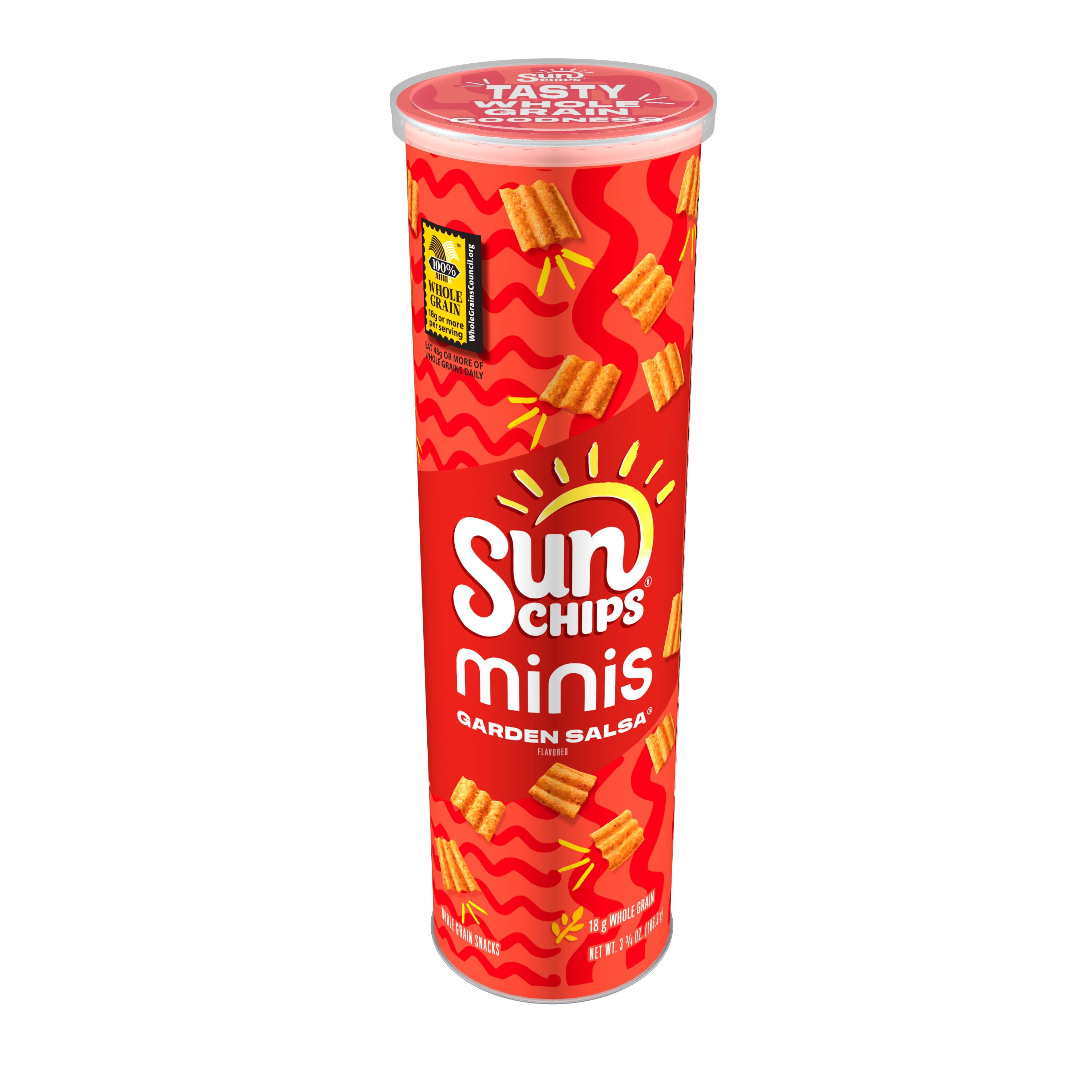 SunChips Minis Garden Salsa Canister, 3.75 oz - Delicious Snack