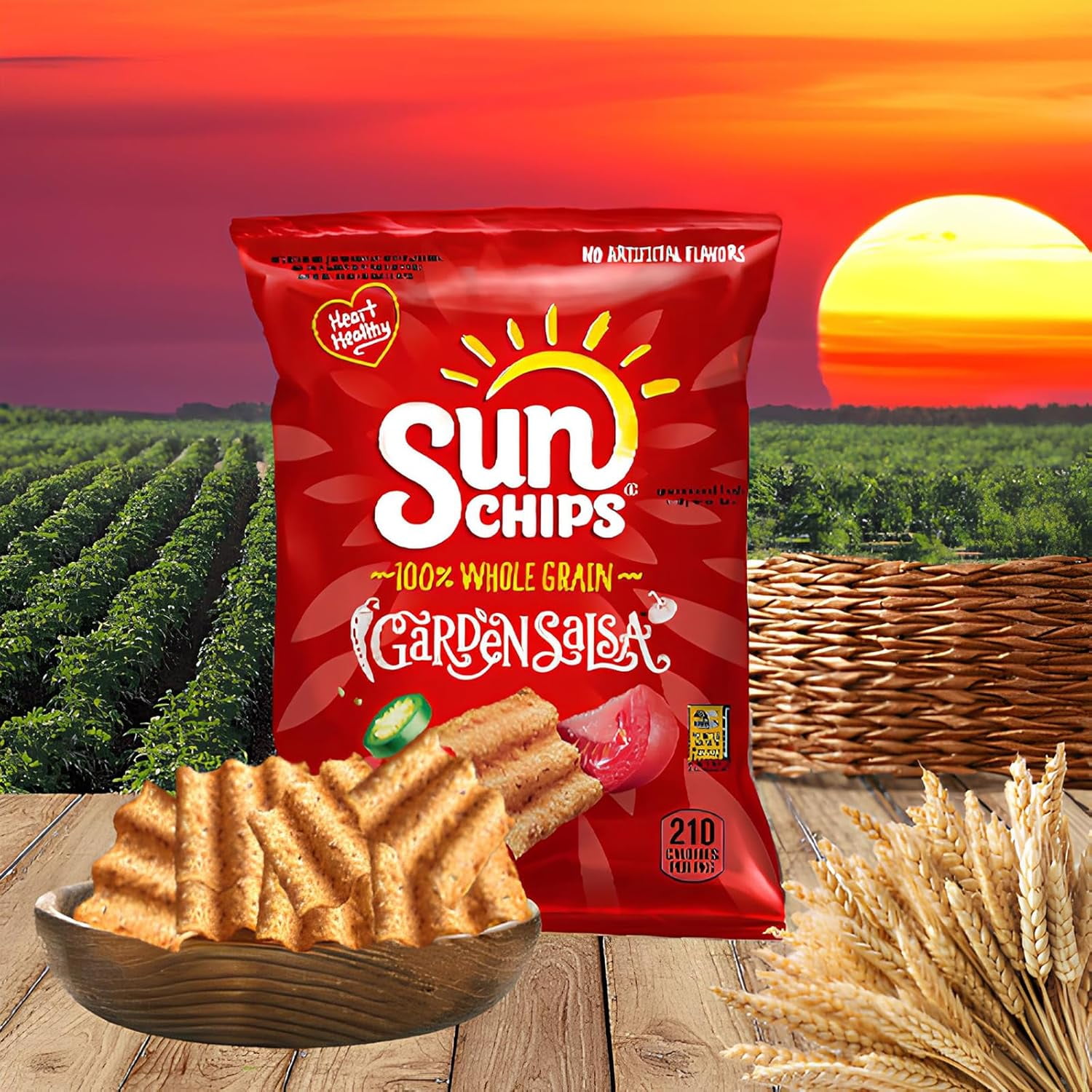 SunChips Garden Salsa Whole Grain Chips, 1.5 Oz Bags, Pack of 12 - Shoppyway Bundle