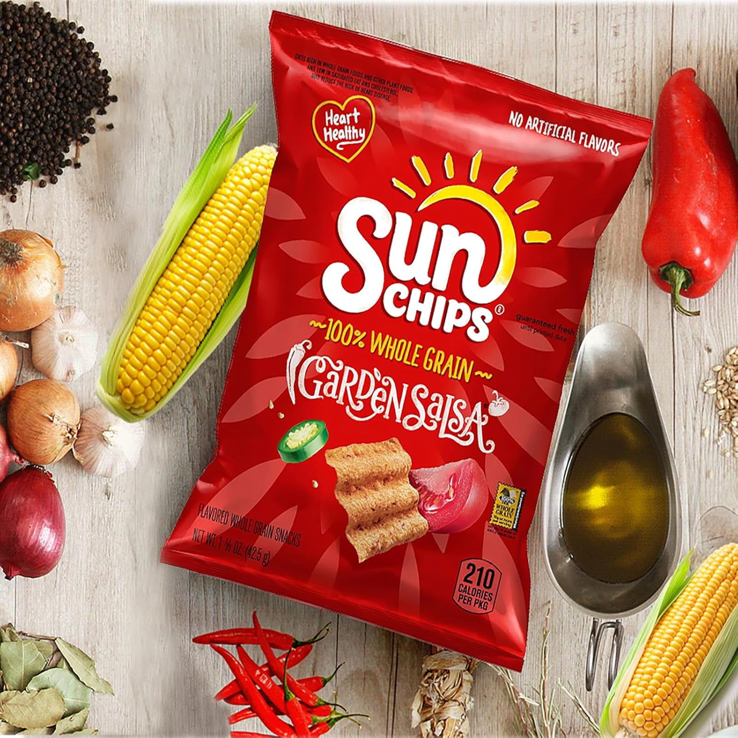 SunChips Garden Salsa Whole Grain Chips, 1.5 Oz Bags, Pack of 12 - Shoppyway Bundle