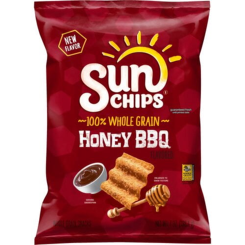 SunChips Whole Grain Snacks Honey BBQ Flavor 2-Pack 7 Oz