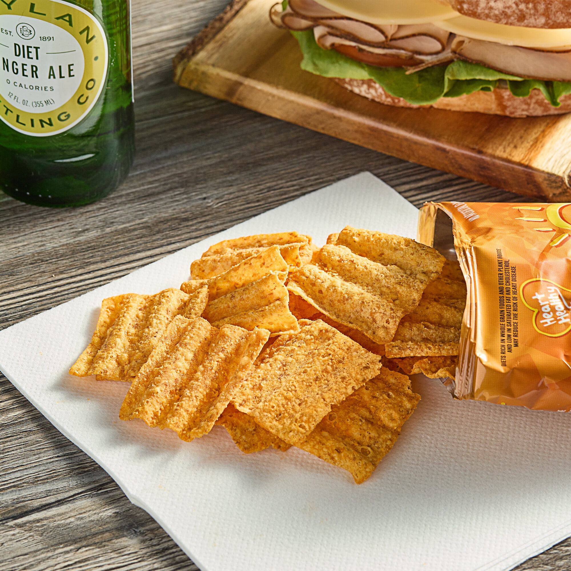 SunChips Harvest Cheddar Whole Grain Snacks, 1.5 oz (Pack of 8) - City Wide Gourmet Bundle