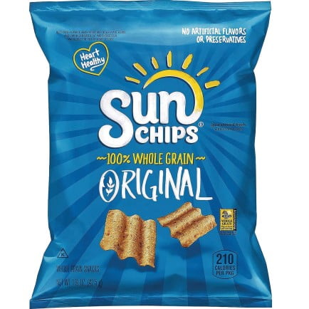 SunChips Original Flavored Whole Grain Snacks, 1.5 oz Bags - Pack of 8