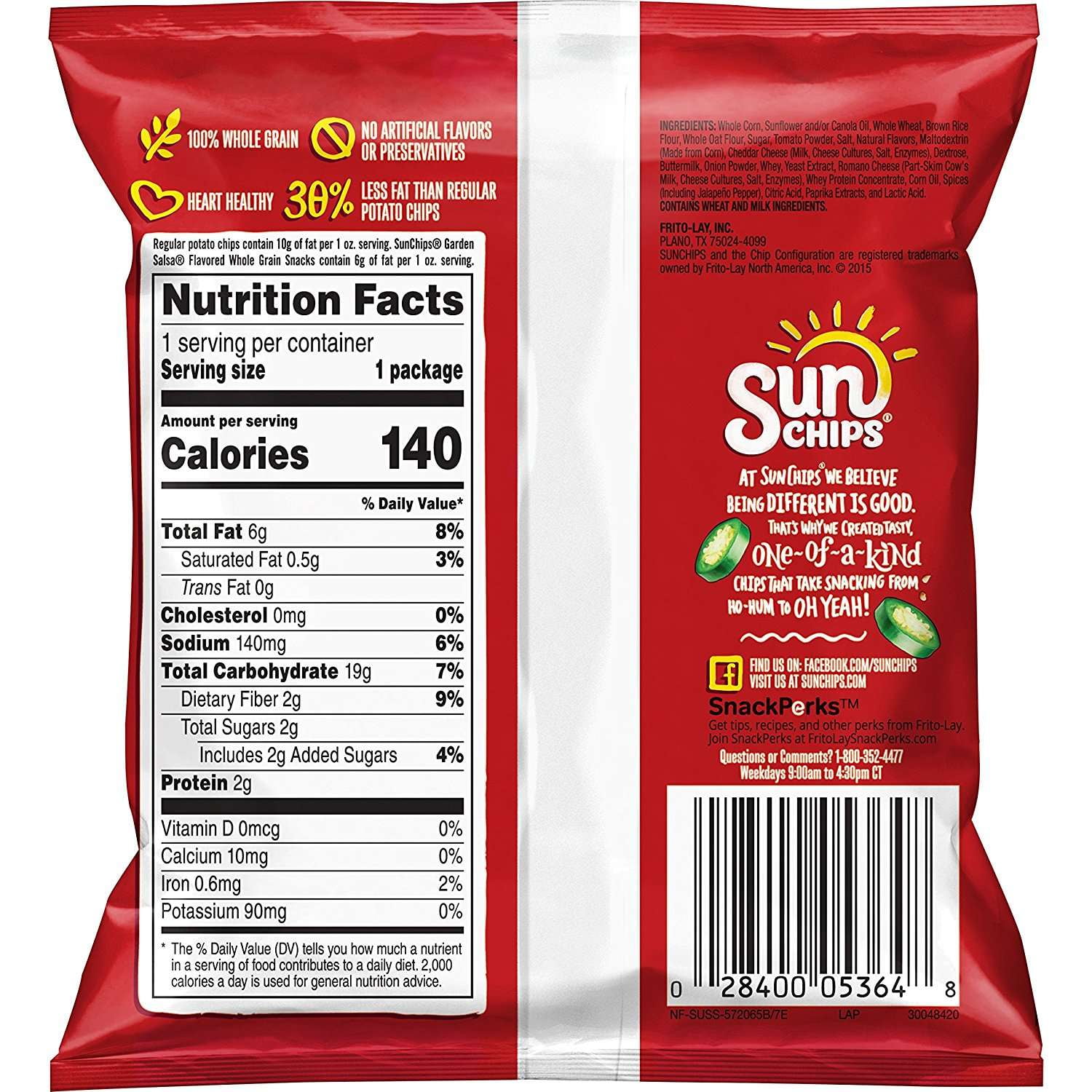 SunChips Multigrain Chips Variety Pack - 40 Count, 1 oz Bags