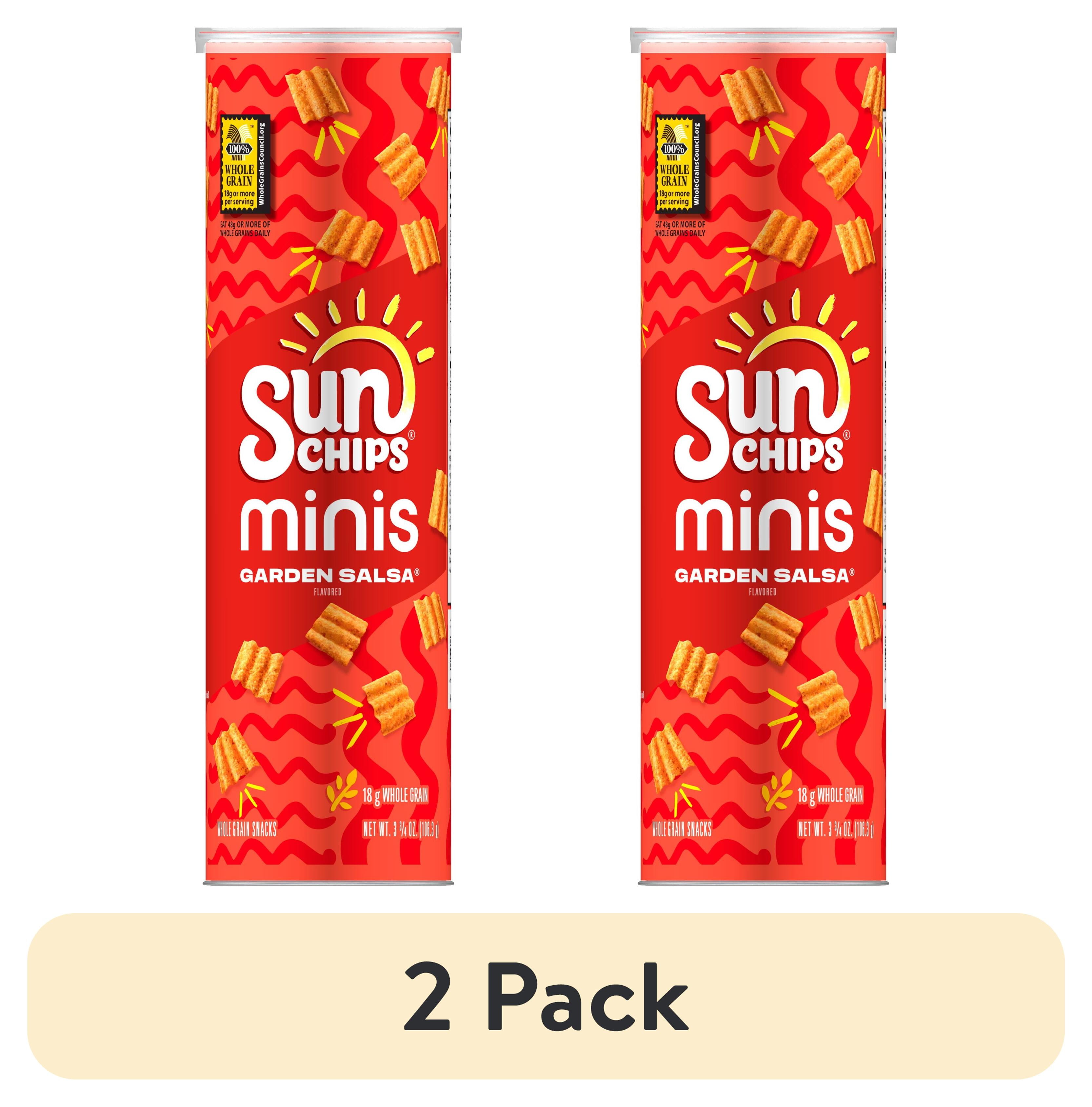 SunChips Minis Garden Salsa Flavored Canister, 3.75 oz (2 Pack)