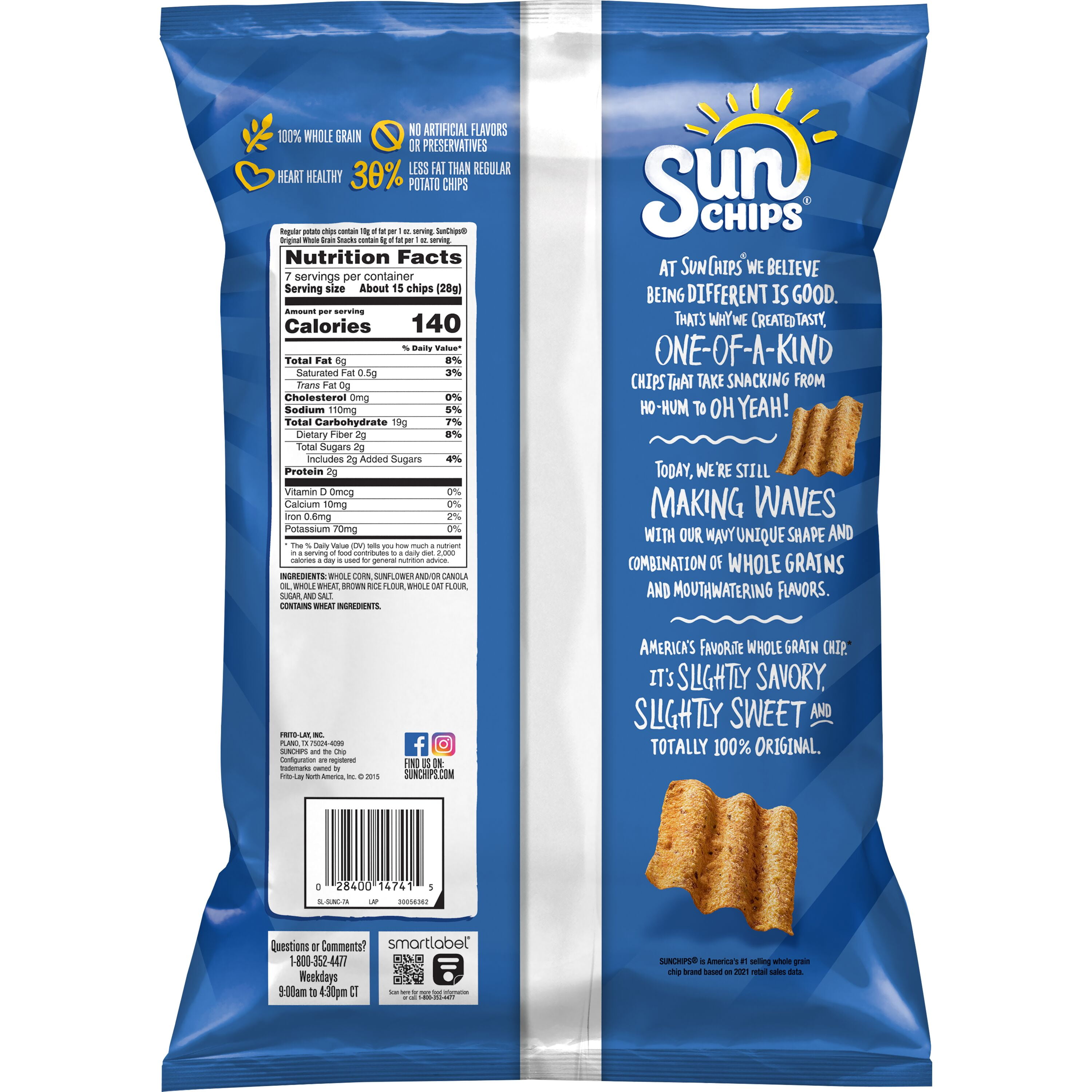 SunChips Whole Grain Snacks (1 Pack) - Original Flavor