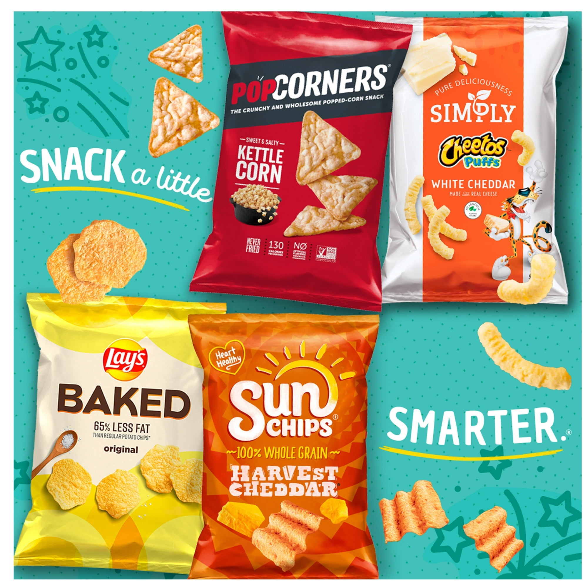 SunChips Garden Salsa Whole Grain Snacks, 7 oz x 2 Pack