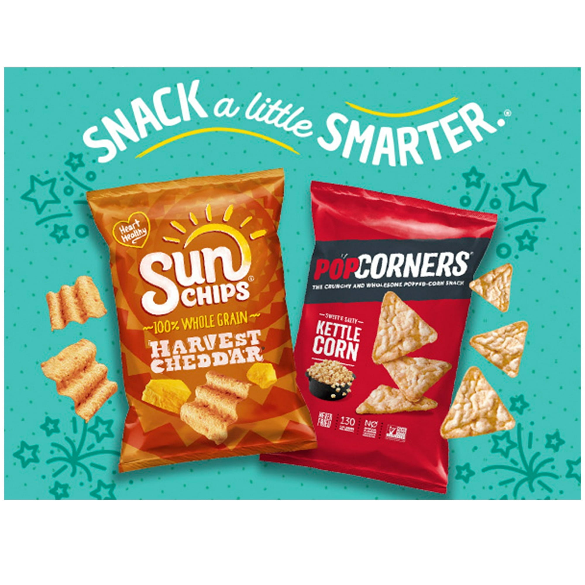 SunChips Garden Salsa Whole Grain Snacks, 7 oz x 2 Pack