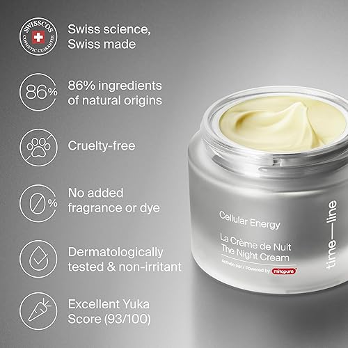 Timeline Mitopure Night Cream: Boosts Hydration, Reduces Wrinkles - 1.69oz
