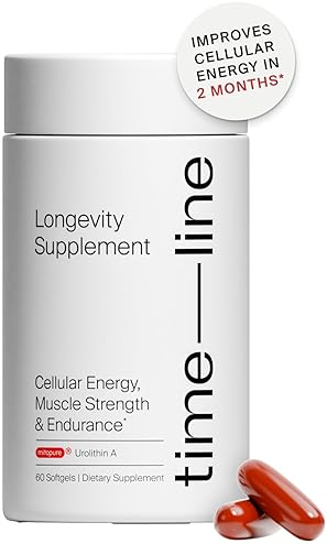 Timeline Mitopure Urolithin A Supplement - Support Healthy Aging & Cellular Renewal - Muscle Strength & Longevity - 60 Softgels