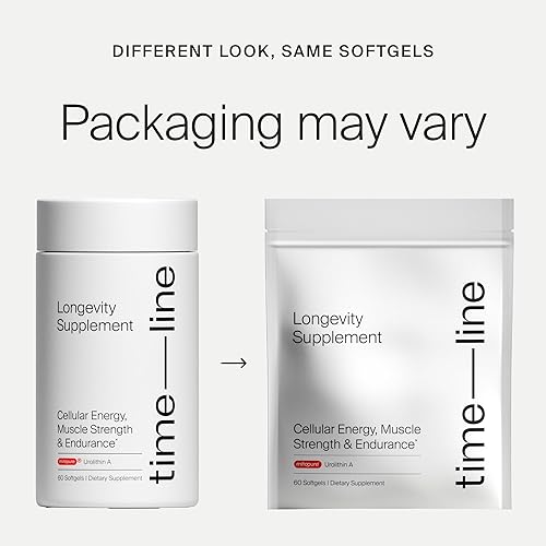 Timeline Mitopure Urolithin A Supplement - Supports Healthy Aging & Muscle Strength - 60 Softgels