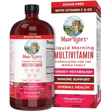 MaryRuth's Vegan Liquid Morning Multivitamin by MaryRuth Organics - Raspberry Flavor, 15.22 fl oz