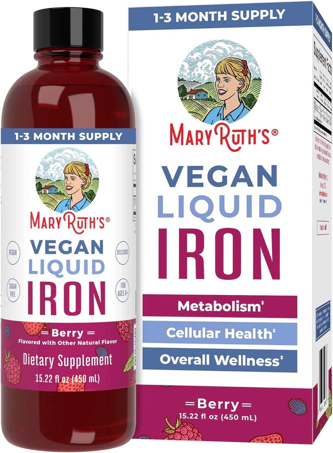 MaryRuth's Liquid Iron Supplement for Women, Men & Kids - 15.22 fl oz