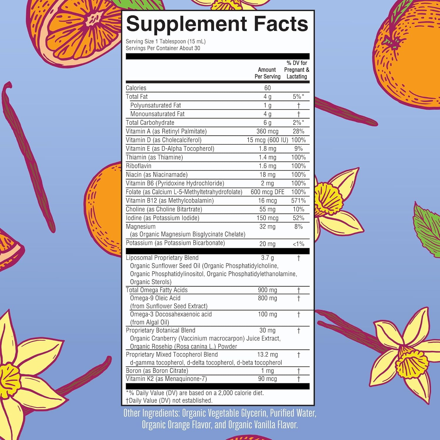MaryRuth's Prenatal & Postnatal Liposomal Multivitamin Orange Vanilla - 15.22oz/450ml
