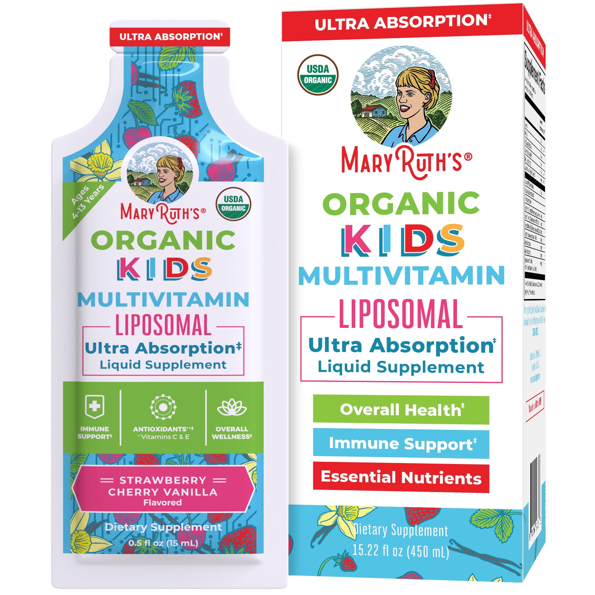 MaryRuth's Organic Liposomal Multivitamin Liquid for Kids by MaryRuth's - 14 Pack