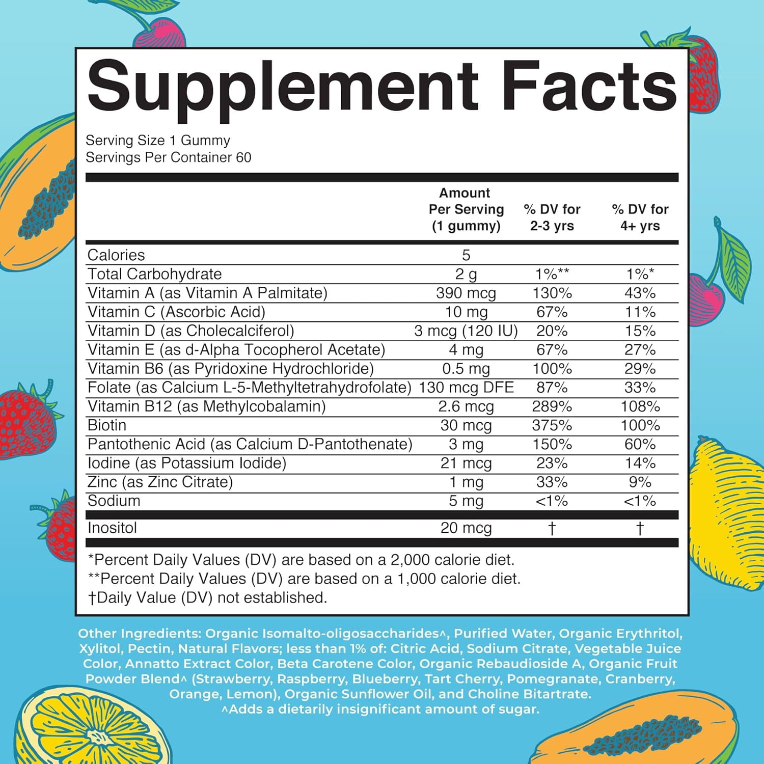 MaryRuth's Kids Multivitamin Gummies - 60ct, Gluten-Free, Vegan
