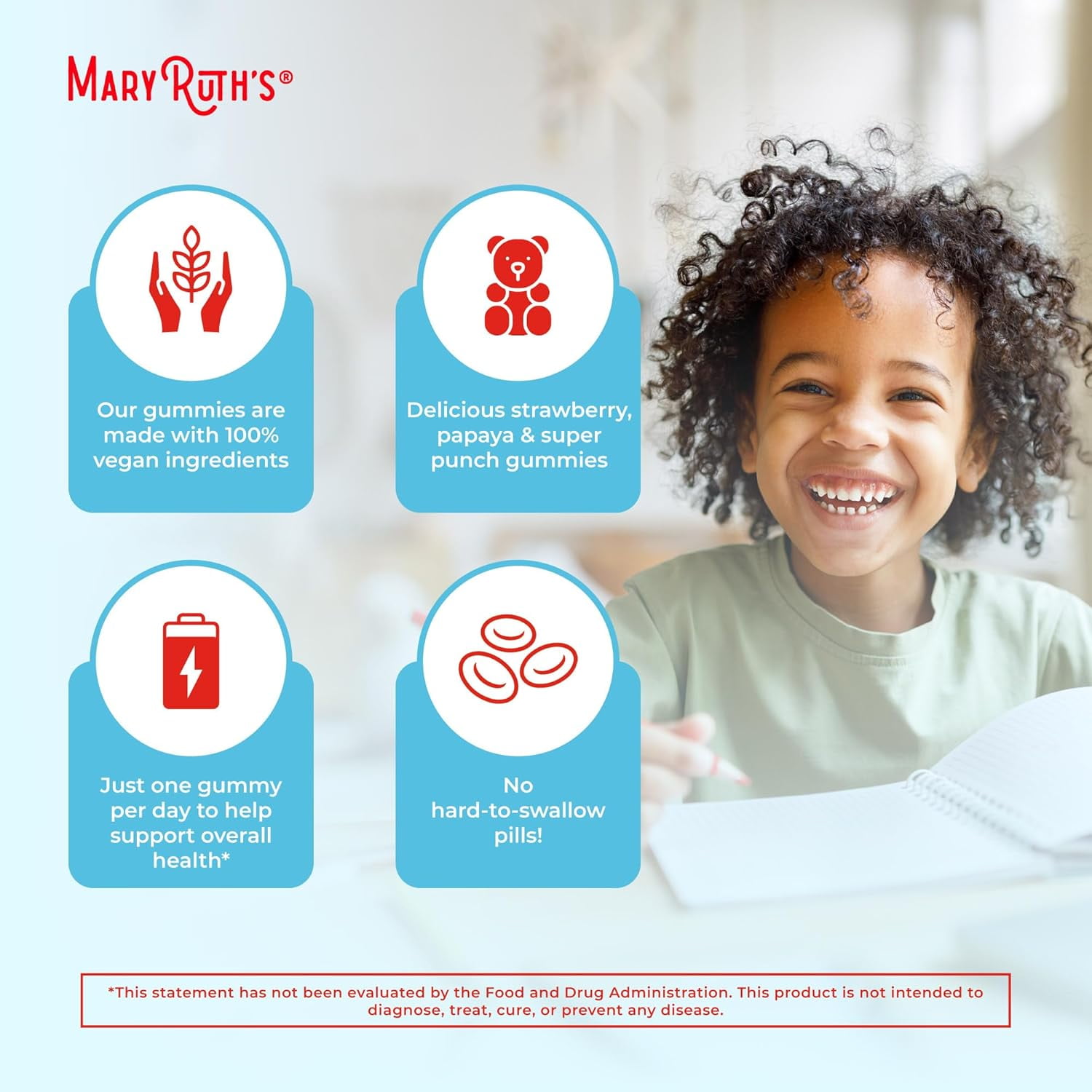 MaryRuth's Kids Multivitamin Gummies - 60ct, Gluten-Free, Vegan