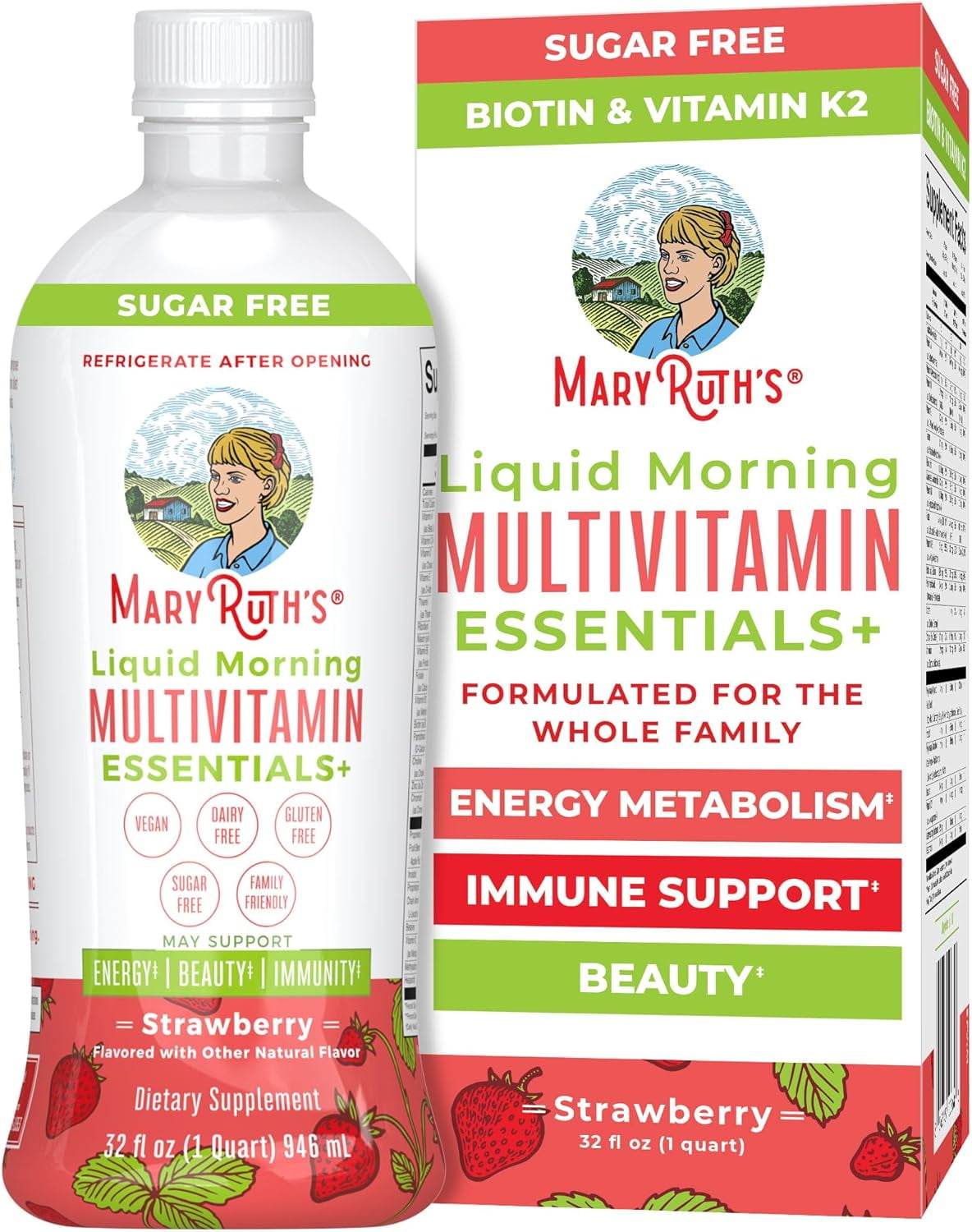 MaryRuth's Morning Liquid Multivitamin | Non-GMO, Gluten-Free, Vegan | Immune Support