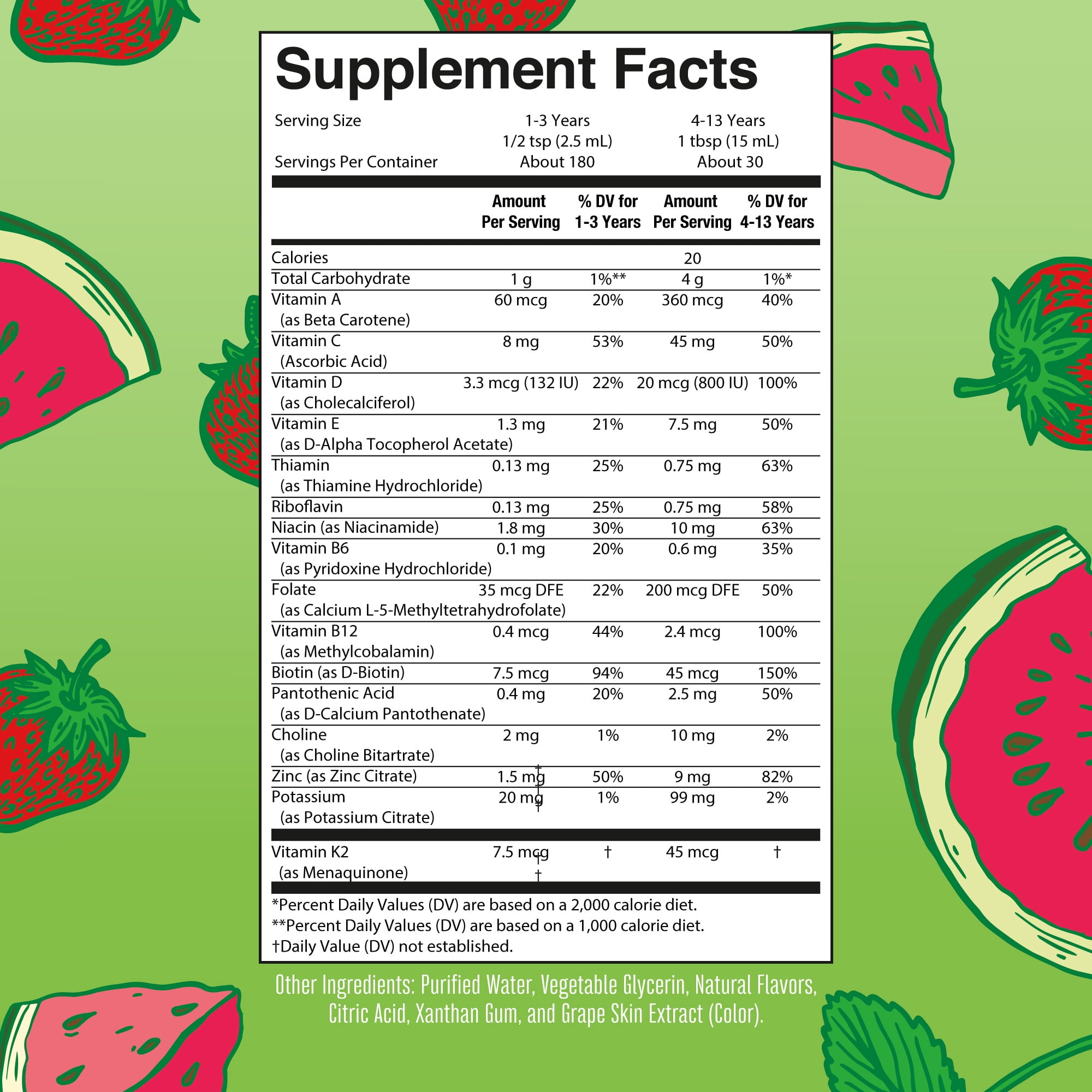 MaryRuth's Kids Liquid Multivitamin - Strawberry Melon Splash, 15.22 oz - Child Health Supplement