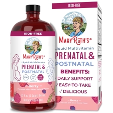 MaryRuth's Organic Prenatal & Postnatal Liquid Multivitamin for Pregnant & Lactating Women - Berry Flavor - 32 fl oz