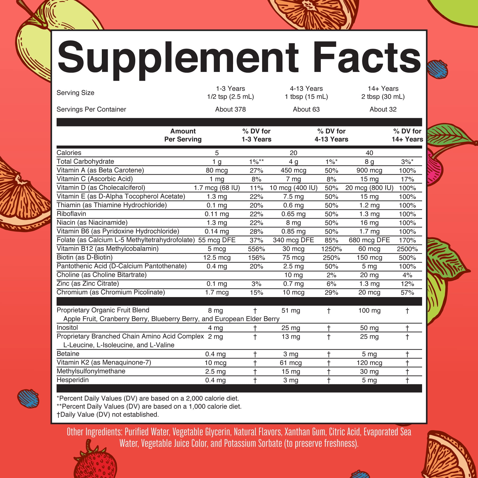 MaryRuth's Elderberry Immunity Support Multivitamin, Vitamins A C D E, 32 fl oz