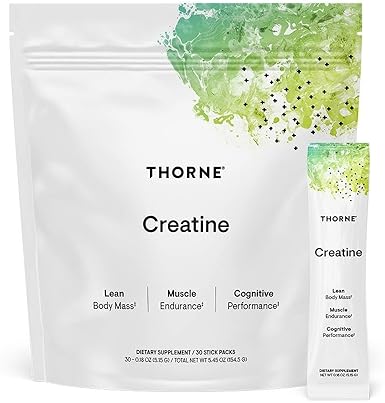 THORNE CREATINE MONOHYDRATE POWDER - MUSCLE SUPPORT & COGNITIVE FUNCTION - GLUTEN-FREE, KETO - NSF CERTIFIED - 5.45 OZ