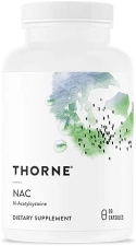 THORNE Research N-Acetylcysteine 500mg Capsules - Supports Respiratory Health, Immune Function, Liver & Kidney Detox - 90ct