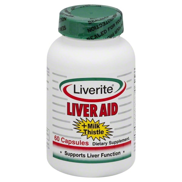 Liverite Liver Aid Capsules with Milk Thistle - Liver Support & Cleanse for Improved Energy