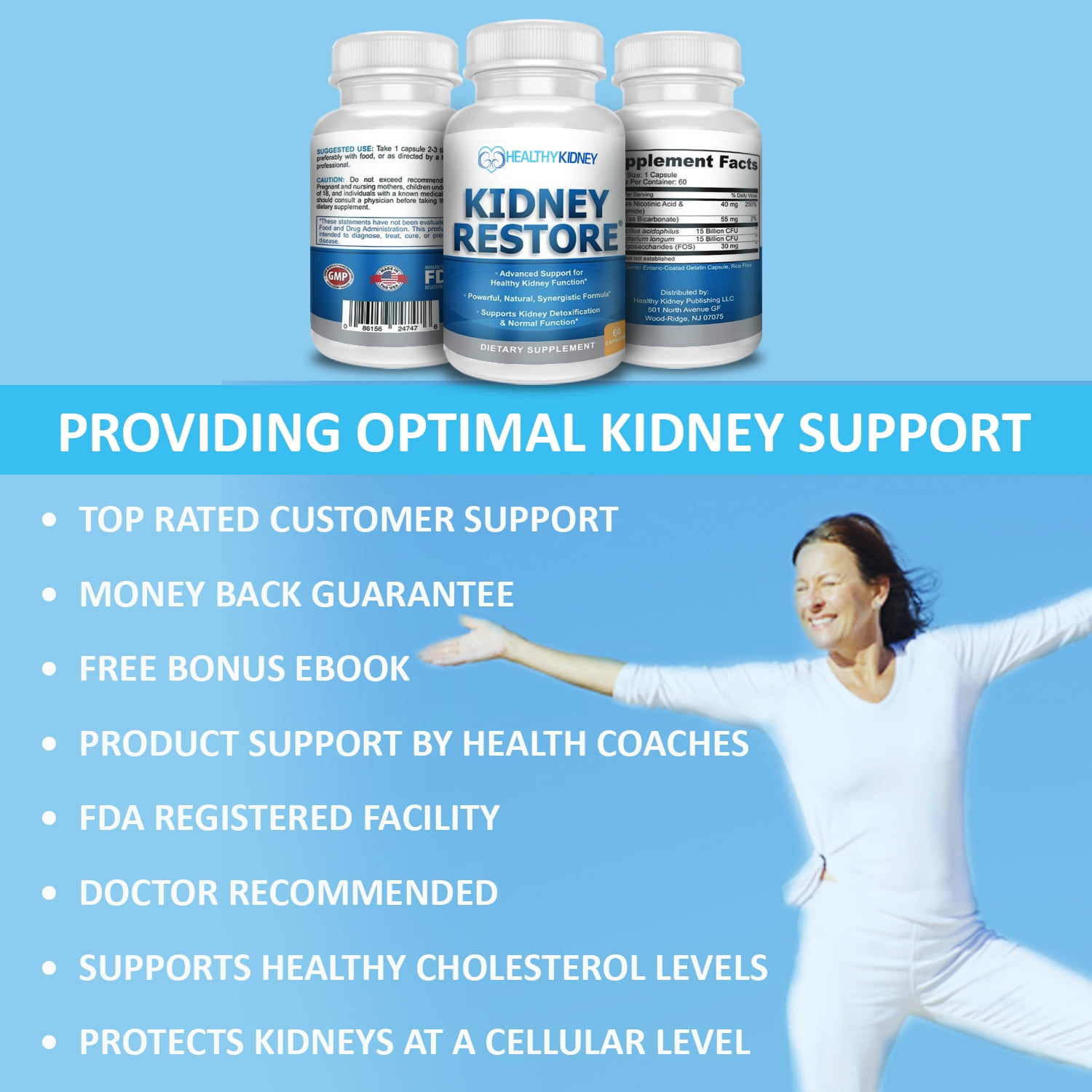 Kidney Restore: Detox Supplement with Vitamins for Optimal Kidney Function