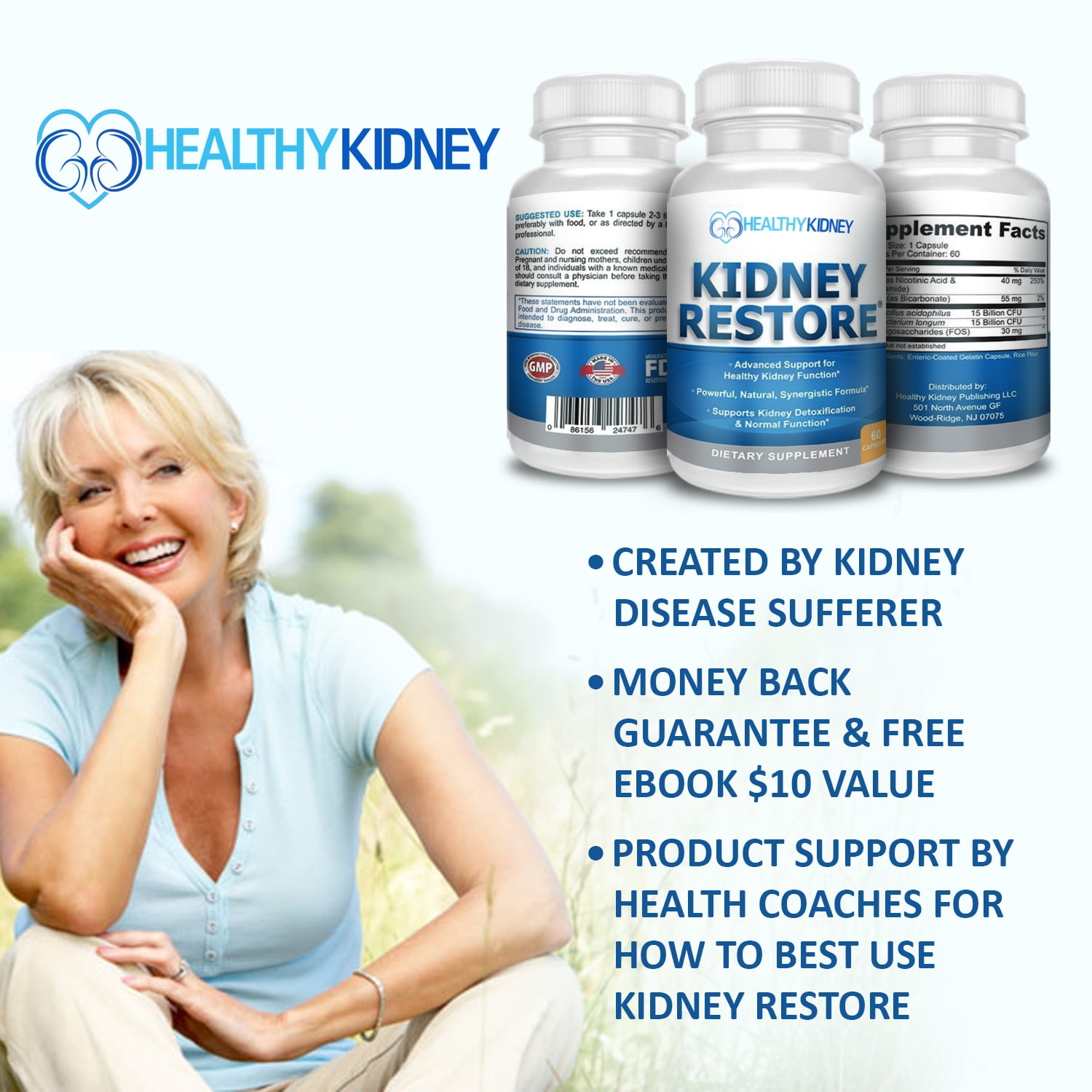 Kidney Restore: Detox Supplement with Vitamins for Optimal Kidney Function