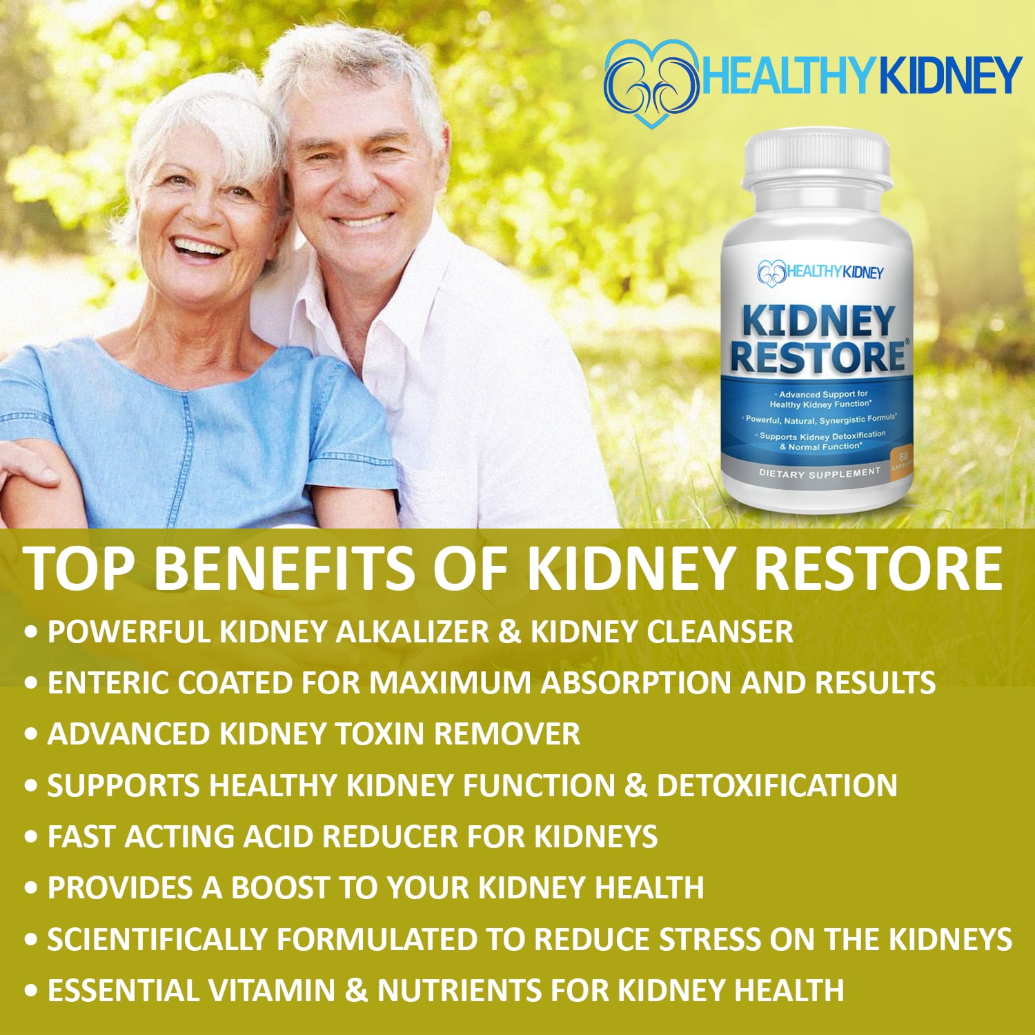 Kidney Restore: Detox Supplement with Vitamins for Optimal Kidney Function