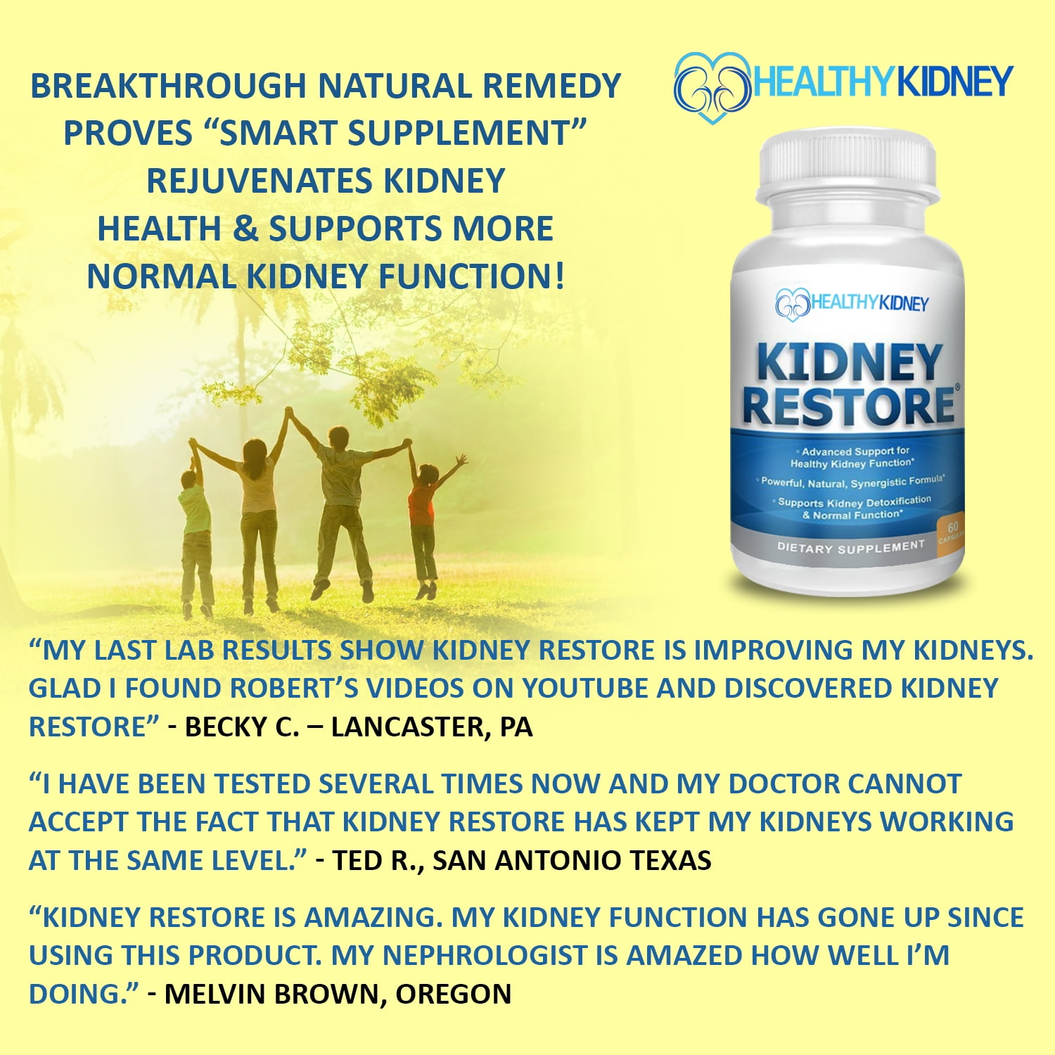 Kidney Restore: Detox Supplement with Vitamins for Optimal Kidney Function