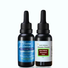 Earth Wellnes Zeolite Liquid Ultra METAL DETOX & PARASITE Wormwood Cleanse Combo