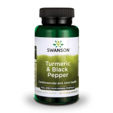 Swanson Tool Organic Turmeric & Black Pepper Supplement for Joint, Heart, Digestion, Liver - Enhanced Bioavailability - 60 Capsules