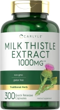 Carlyle Milk Thistle 1000mg Extract Capsules - 300 Count for Men and Women