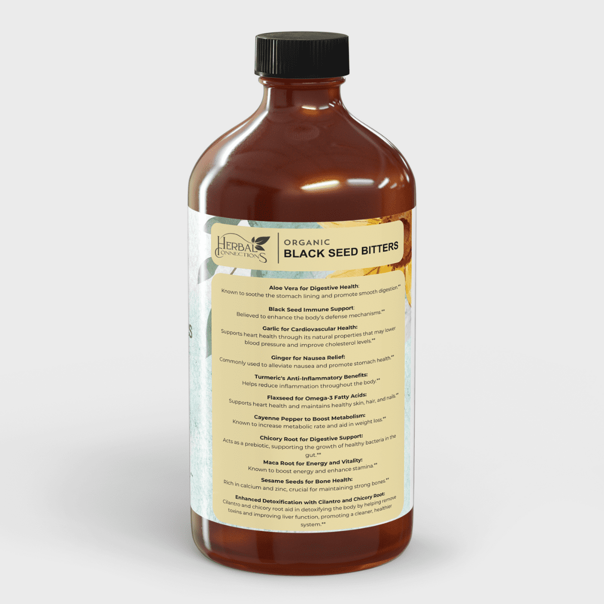 Herbal Connections Soursop & Black Seed Bitters Bundle - 32 oz Wellness Supplement