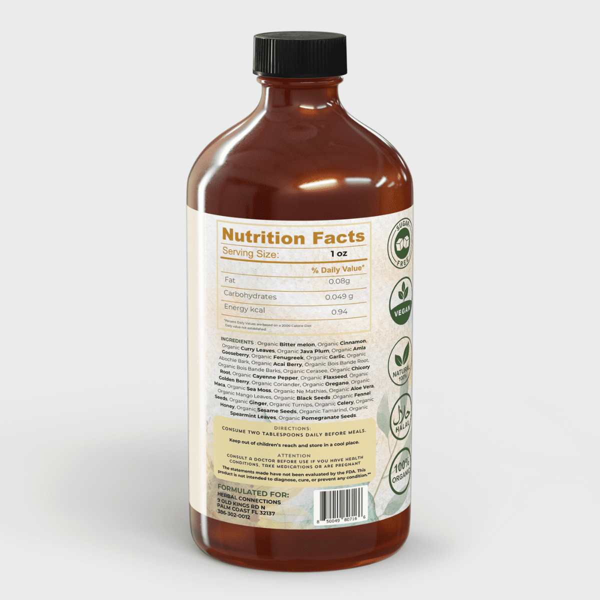 Herbal Connections Soursop & Black Seed Bitters Bundle - 32 oz Wellness Supplement