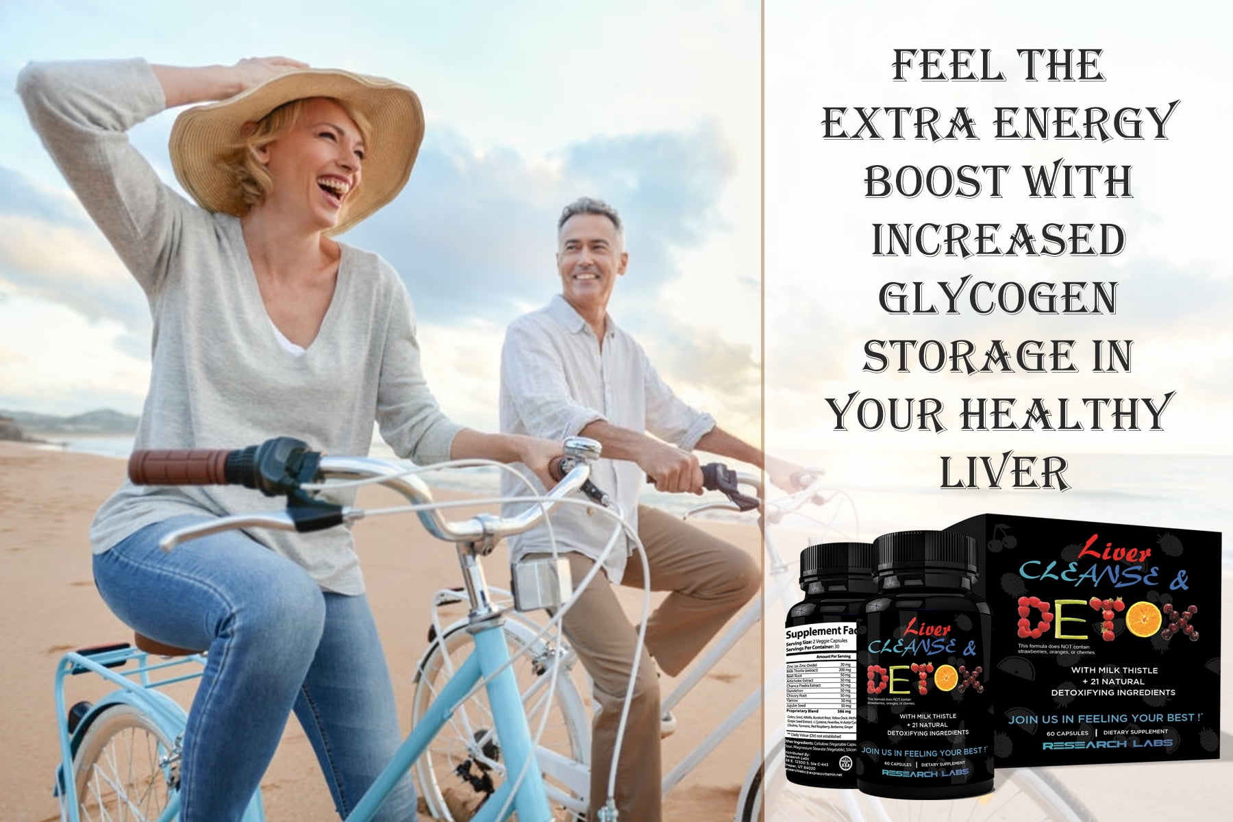 Research Labs Premium Liver Detox Cleanse with Milk Thistle & 23 Powerful Herbs - Doctor Recommended
