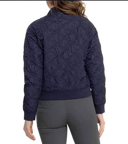 G/FORE Women's Navy Blue Textured Bomber Jacket in Small Size