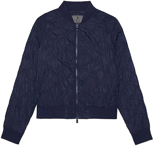 G/FORE Women's Textured Bomber Jacket in Navy Blue - Size Large