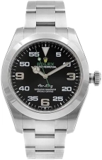 Rolex Air King Men's Watch with Black Dial, Stainless Steel - Model