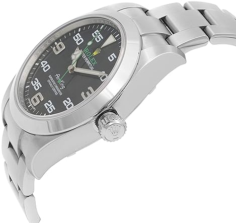 Rolex Air King Men's Watch with Black Dial, Stainless Steel - Model