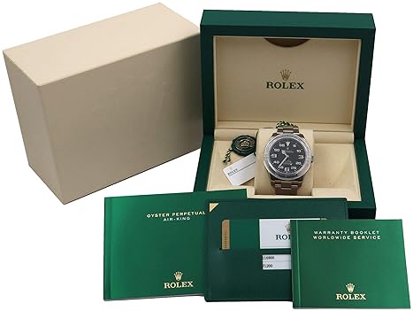 Rolex Air King Men's Watch with Black Dial, Stainless Steel - Model