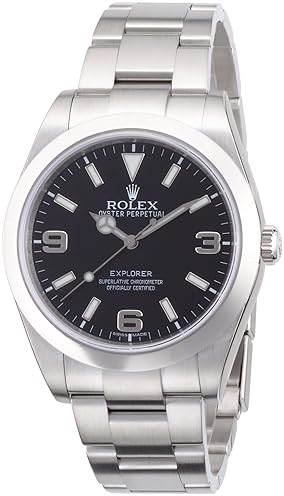 Rolex Explorer Black Dial Stainless Steel Oyster Automatic Men's Watch
