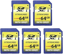 Inland 64GB Class 10 SDXC Memory Card 5-Pack for Trail Cameras by Micro Center