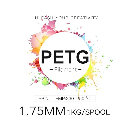 Inland Micro Center Black PETG Filament 1.75mm - 1KG Spool - +/- 0.03mm Accuracy