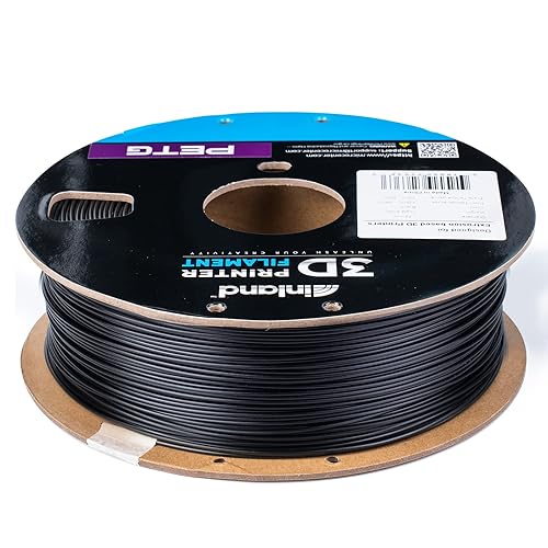 Inland Micro Center Black PETG Filament 1.75mm - 1KG Spool - +/- 0.03mm Accuracy