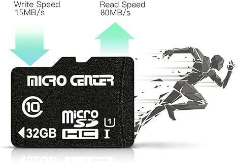 Inland Micro Center 32GB Class 10 MicroSDHC Flash Memory Card - 2 Pack for Mobile Device Storage - 80MB/s UHS-I, C10, U1