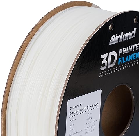 Inland 1.75mm ABS 3D Printing Filament, +/- 0.03mm Accuracy, 1kg Spool - Glow in The Dark ABS