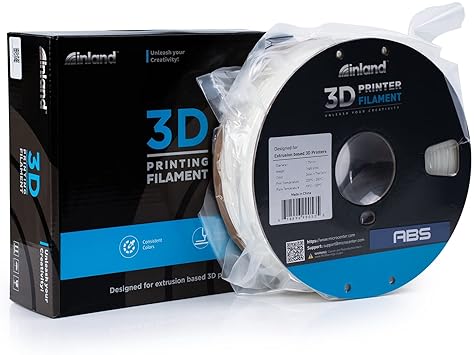 Inland 1.75mm ABS 3D Printing Filament, +/- 0.03mm Accuracy, 1kg Spool - Glow in The Dark ABS